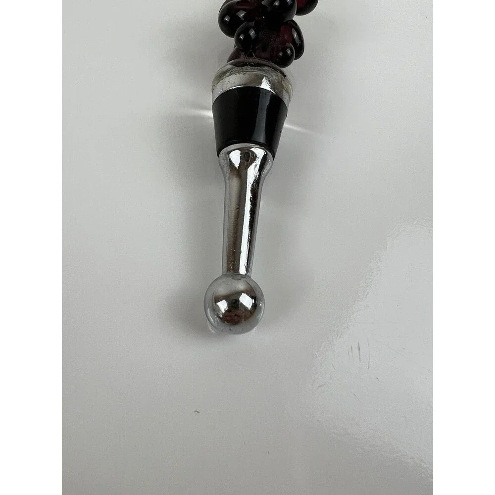 Handmade Blown Art Glass Grape Wine Bottle Cork Stopper Liquor Bottle Accent